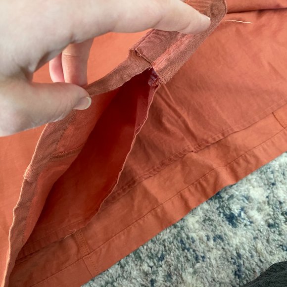 GAP Linen-Blend Button Up Dress Pockets 8t Coral - Picture 7 of 10